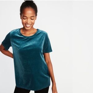 COPY - OLD NAVY || Relaxed Green Velvet T-Shirt